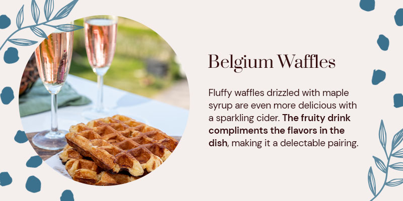 waffles with a fruity drink